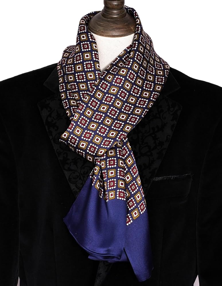 XUYUZUAU Mens 100 Silk Scarf Double Layers Fashion Wrap
